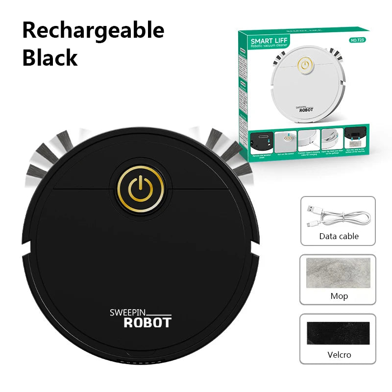 Smart Sweeping Robot Sweeping Suction Mopping 3-in-1 USB Rechargeable Vacuum Home Appliance For Floors Countertops Pet Hair