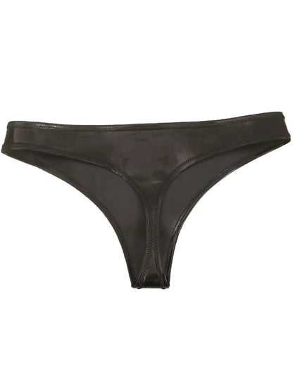 Shiny Matt Double Sided PU Leather Bikini Hot Shorts Wet Look PVC Briefs Reversible Tangas Sexy Panties G Strings Thong Calcinha