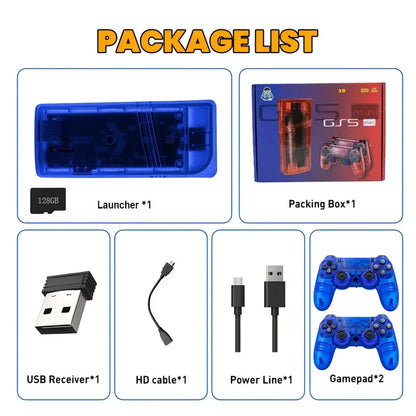 GS5mini Retro Game Console – 4K, Dual Wireless Controllers
