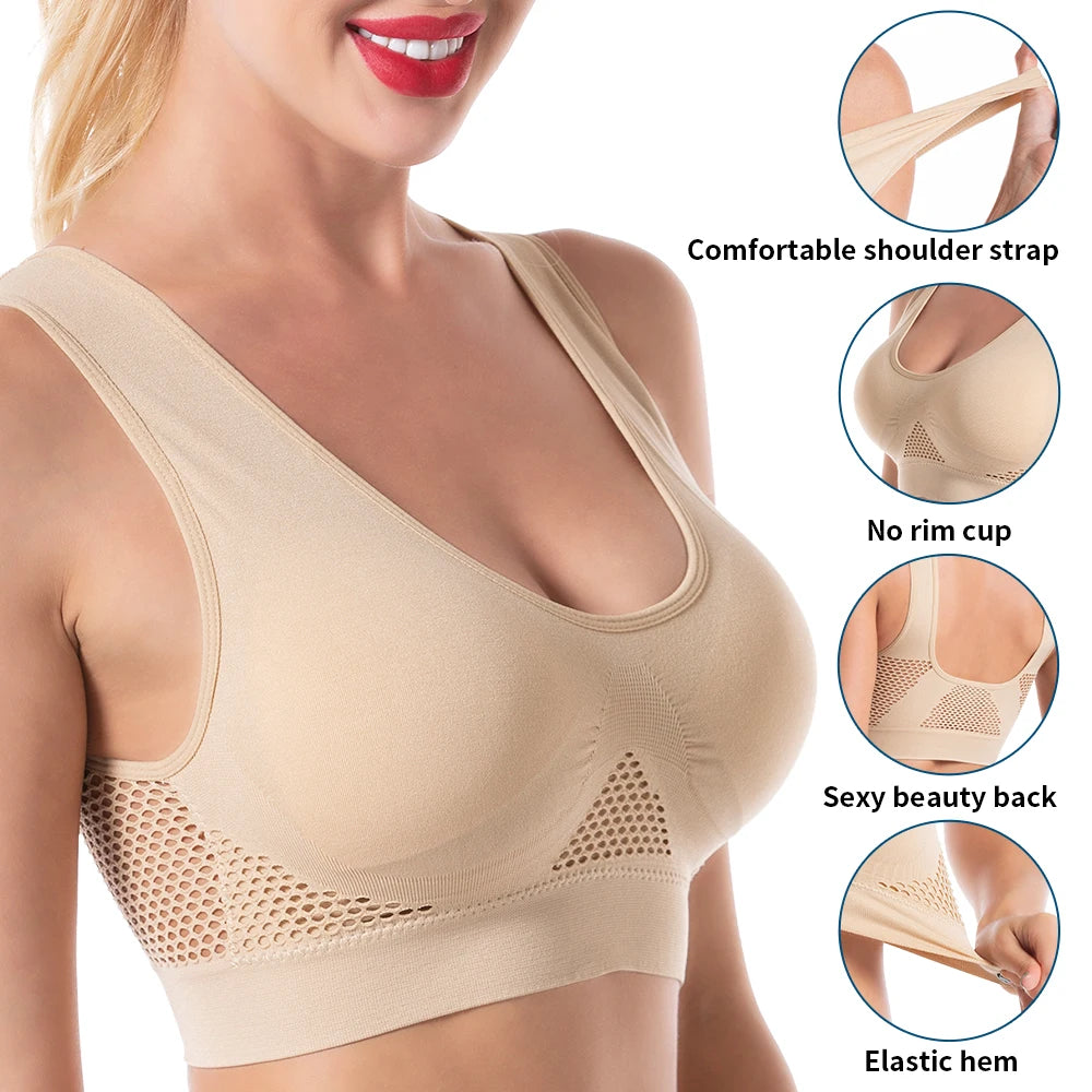 Plus Size Seamless Backless Push Up Bra