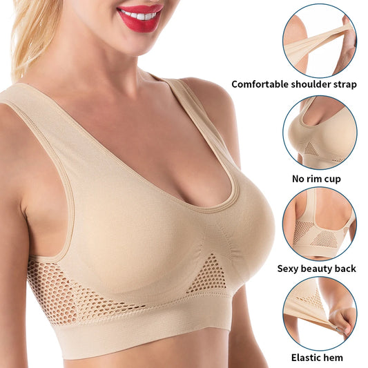 Plus Size Seamless Backless Push Up Bra