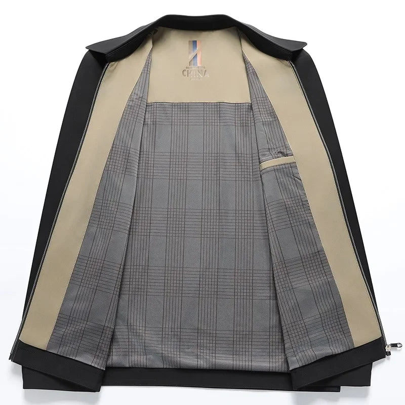 Smart Casual Men's Suit Jacket High Quality Outwear Coats Men Casual Waterproof Jackets Spring Autumn Solid Color Business Coat