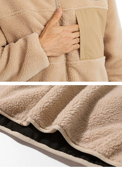 Smart Heating Jacket Men Women Electric Heating Winter Coat 3 Temp Control 4 Zone Heating Fleece Outdoor Ski Jacket for Hiking