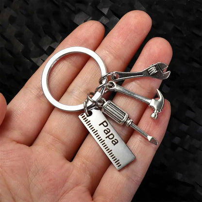 Dad Letters Dad Letters Keychains Hammer Screwdriver Dad Letters Keyring Papa Wrench Father's Day Pendant Handbag Decor