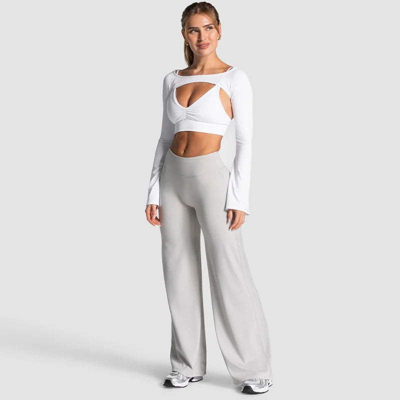 Charming Pro Scrunch Straight Leg Pants Butt Lifting Sculpting Wide Leg Leggings Gym Yoga Jogging Push Up Women Baggy Sweatpants
