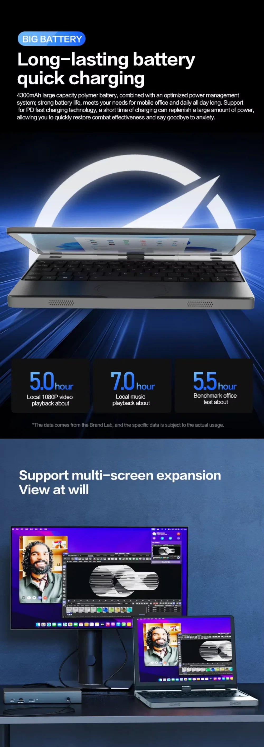 Portable Mini Laptop 10.5inch Touch Screen Notebook N150 32GB+128GB-1TB IPS Small Notebook Portable PC Micro Computer windows 11