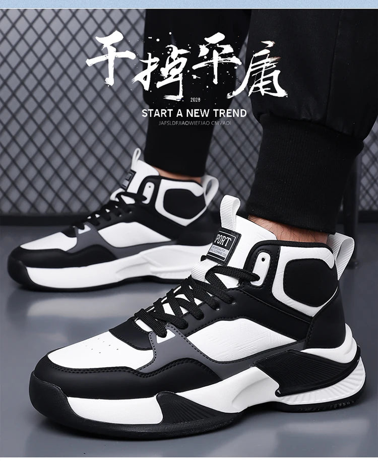 Modern Classic: Men's Lightweight Walking Sneakers with Enhanced Flexibility