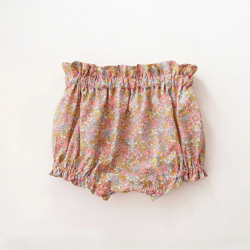 2Pcs Infant Baby Girl Clothes Sets Summer Floral Cotton Toddler Girl Suit For 0-24 Months Comfortable, Daily Wear for Baby Girl
