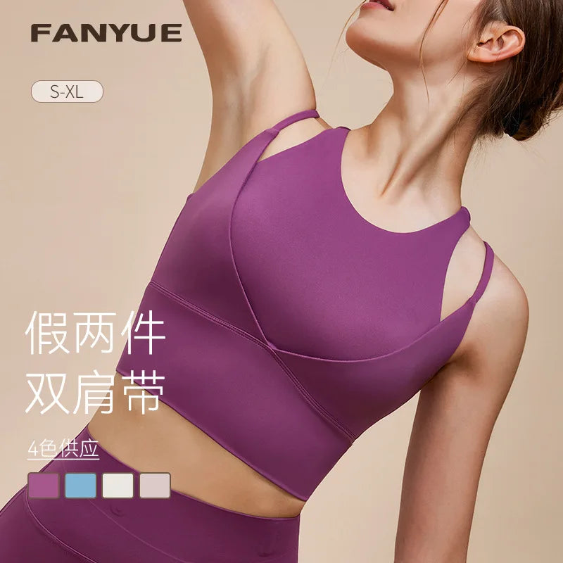 Shock Absorbing Strap Running Sports Bra