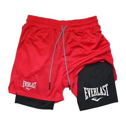 Men Running Shorts 2 In 1 Double-deck Sport Shorts Sportswear Gym Fitness Short Pants Training Jogging Bottom  ClothingMen's