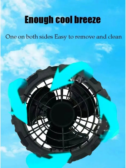 Cool summer smart cooling fan clothing, suitable for outdoor sports, fishing, high-temperature work, and convenient for nighttim