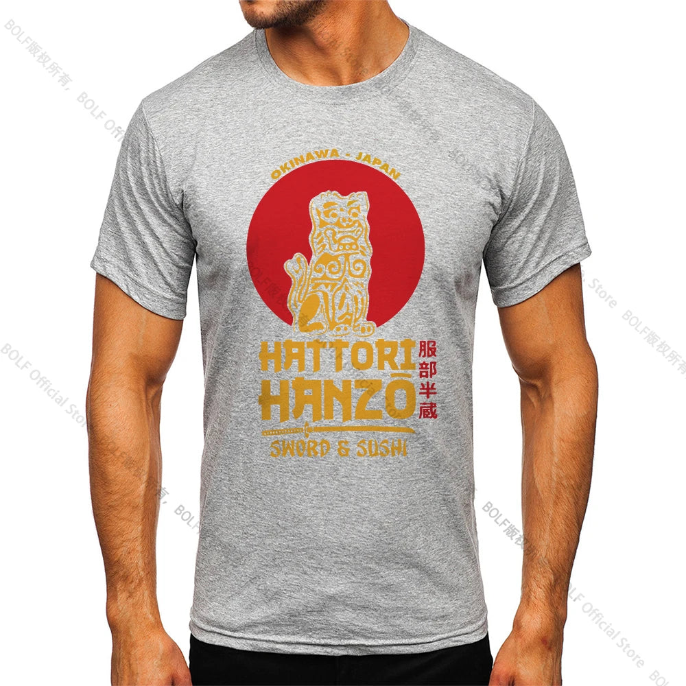 Men's Hattori Hanzo Printed T-shirt 100% Cotton Harajuku Classic Tees for Men Women Casual Shirt Tops Wear