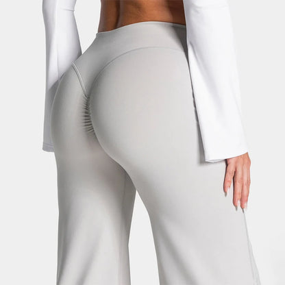 Charming Pro Scrunch Straight Leg Pants Butt Lifting Sculpting Wide Leg Leggings Gym Yoga Jogging Push Up Women Baggy Sweatpants