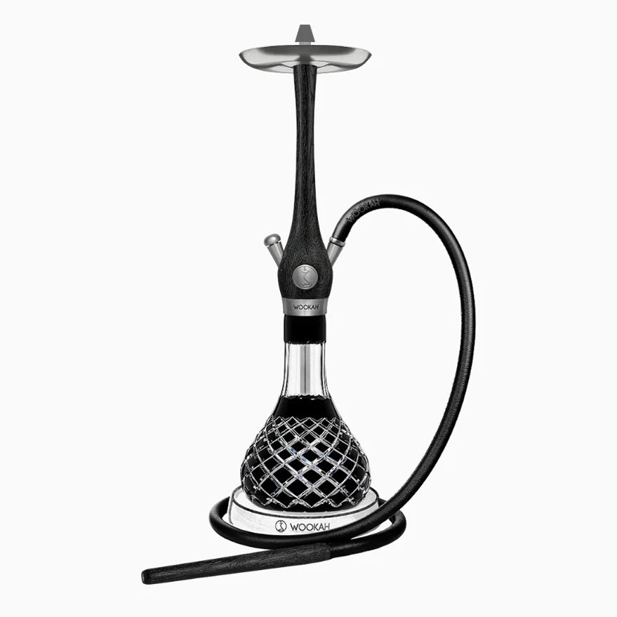 Wookah Hookah Shisha Set High Quality Wooden Large Hookah with Glass Bottle Single Pipe