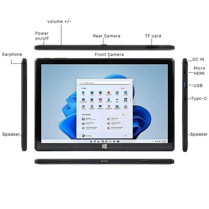 4GB DDR3 RAM 32GB/64GB ROM 10.1 INCH Windows 10/ Windows 11 Tablet 64Bit Z8350/N3350 CPU 1920*1200 IPS Screen HDMI Port USB 3.0