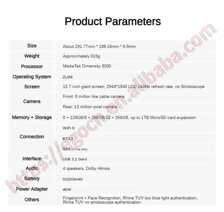 New Lenovo Xiaoxin Pad Pro 12.7 2025 Tablet Dimensity 8300 2.9k Resolution 144Hz Refresh Rate WIFI 10200mAh WIFI