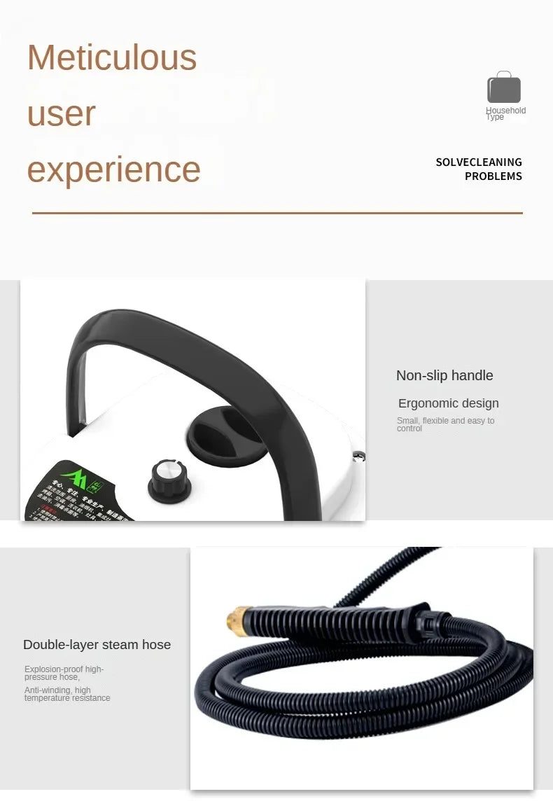 Steam Cleaner High Temperature Pressure Washer with Remote control Steam Cleaning Machine For Home Kitchen Hood Car 2500W