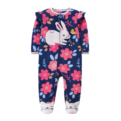 Newborn Infant Baby Boy Girl Romper Spring Autumn Polar Fleece Long-Sleeve Jumpsuit Warm Toddler Baby Clothes For a 0-12 Months