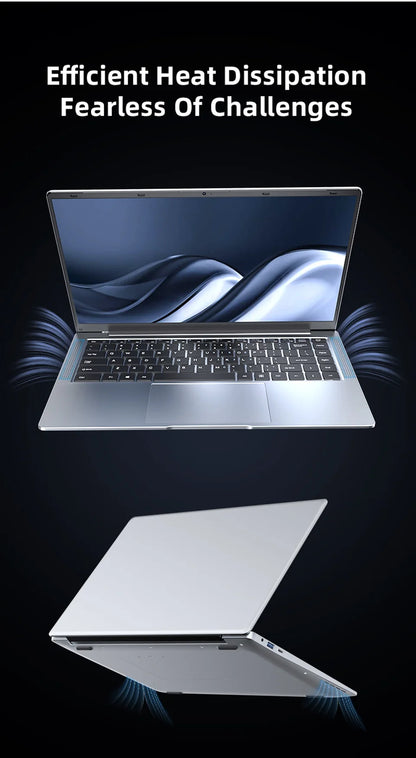 New 14.1" Laptop Computer Intel Core i7 9850H/Atom A3950 Windows 11 Notebook PC 12GB RAM 512GB 1TB M.2 SSD Office Study Computer