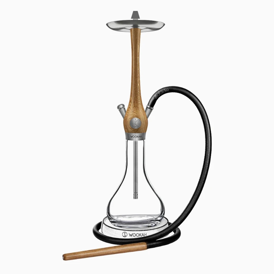 Wookah Hookah Shisha Set High Quality Wooden Large Hookah with Glass Bottle Single Pipe