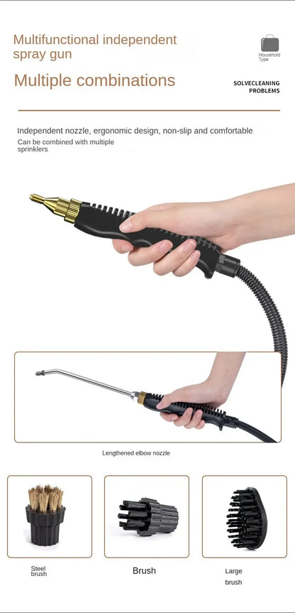 Steam Cleaner High Temperature Pressure Washer with Remote control Steam Cleaning Machine For Home Kitchen Hood Car 2500W