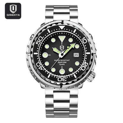 2026 new fashionable men's watch, top brand, waterproof, luminescent, date and clock, sports watch, men's quartz wristwatch
