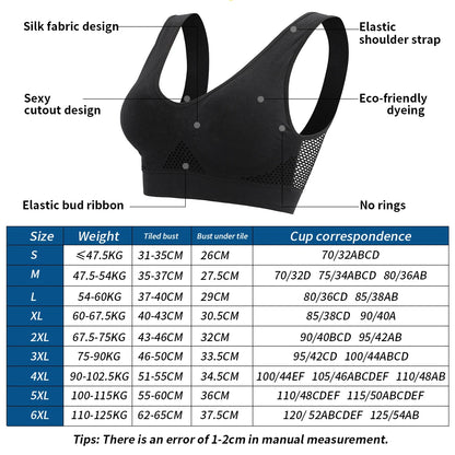 Plus Size Seamless Backless Push Up Bra