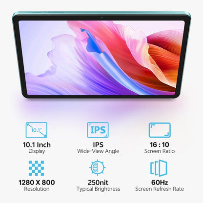 SVITOO Android 16 Tablet 2025 10.1 Inch Unisoc T7250 20GB RAM 128GB ROM 6 Hours Battery WiFi 5 GPS With Keyboard Mouse Case