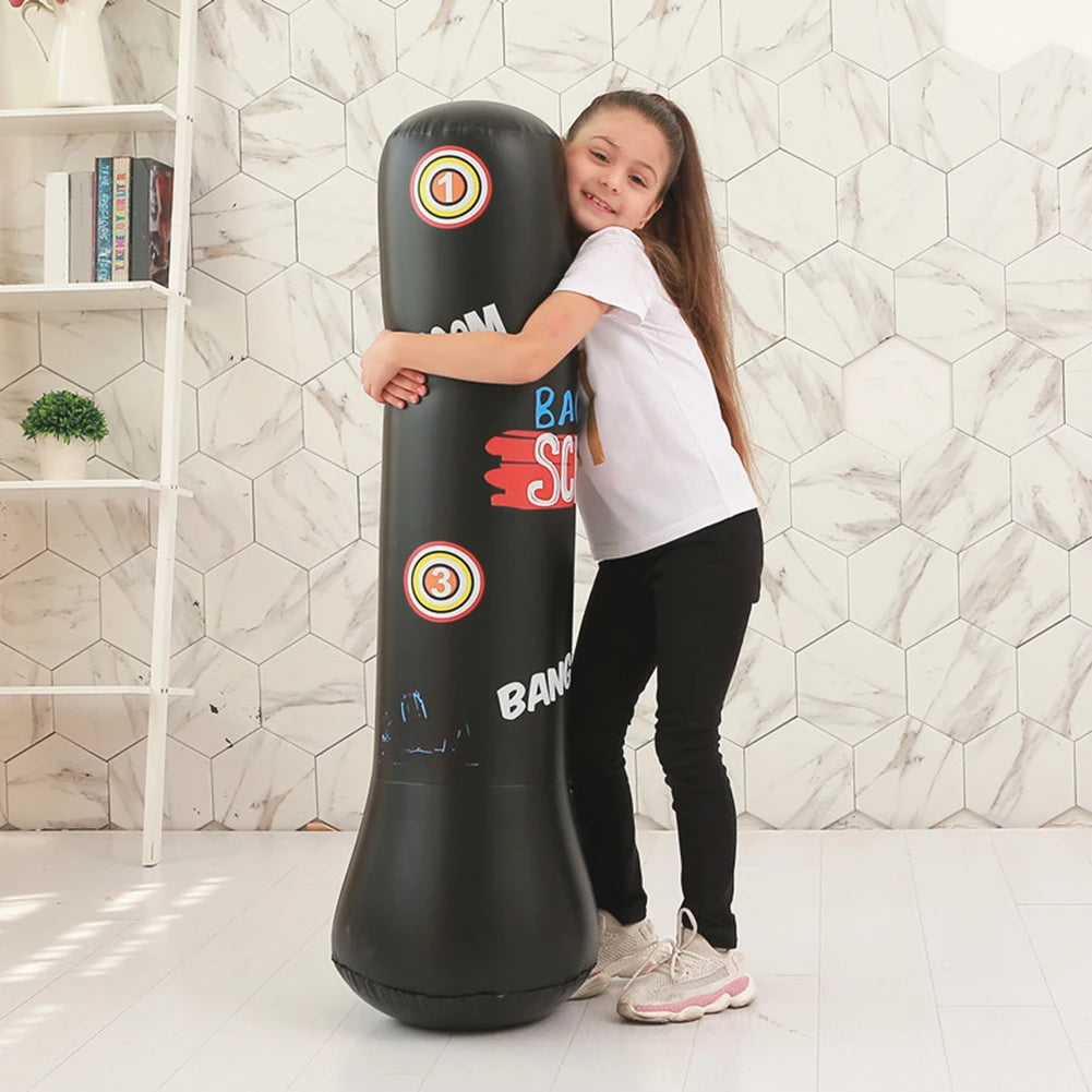 Inflatable Punching Boxing Bag Fitness Training Boxing Sack PVC Sports Fight Column  Kids Boxing Fight Pressure Sandbag