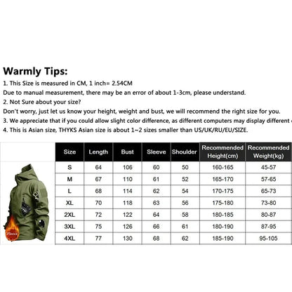 Men's Hooded Casual Military Outdoor Utility Jacket Fashion Sharkskin Soft-Shell Tactical Waterproof Combat Bomber Jacket