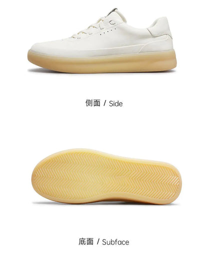 Skateboarding Sports Shoes Classic White Sneakers for Men Comfort Leather Sneakers Fashion Running Outdoor Casual Walking Shoe