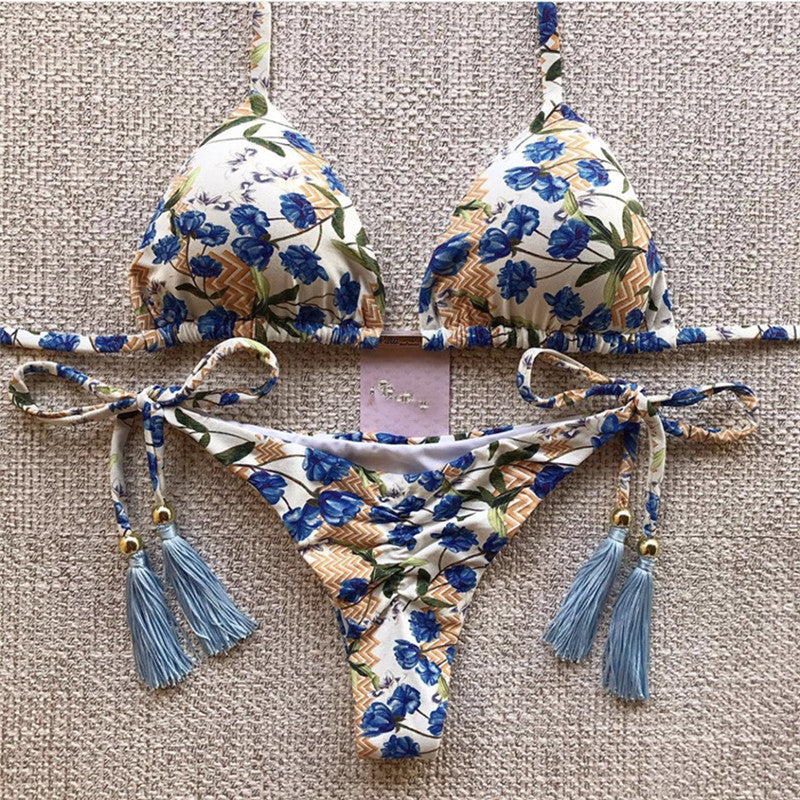 Women's Printed Bikini Beach Holiday Trio