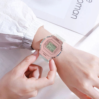 Fashion Men Women Watches Transparent Digital Sport Lover'S Gift Children Kid'S Wristwatch Female Clock Specification