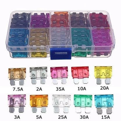 50/100pcs Automotive Fuses Fuses Automotive Fuses 2A/3A/5A/7.5A/10A/15A/20A/25A/30A/35A Amp Automotive Repair Tools