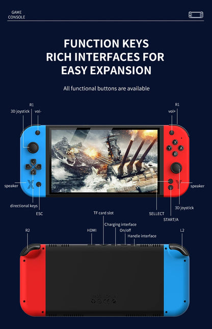 G90 retro arcade handheld console offers long battery life and a lightweight, portable design, and can be connected to a TV, mak