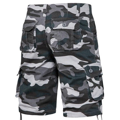 Men's Camo Shorts Summer Casual Half Pants Camouflage Outdoor Sports Short Pants Side Pocket Cotton Breathable Shorts