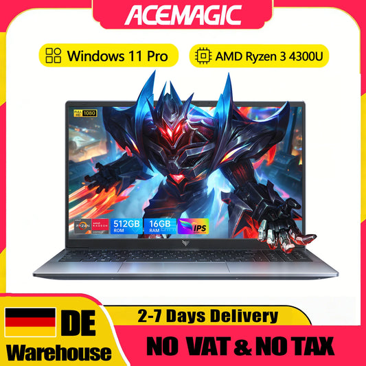 ACEMAGIC LX15Pro Laptop Computer AMD Ryzen 3 4300U Windows Laptop 15.6-in IPS 16GB DDR4 512GB SSD Numeric Keyboard