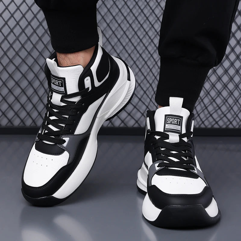 Modern Classic: Men's Lightweight Walking Sneakers with Enhanced Flexibility