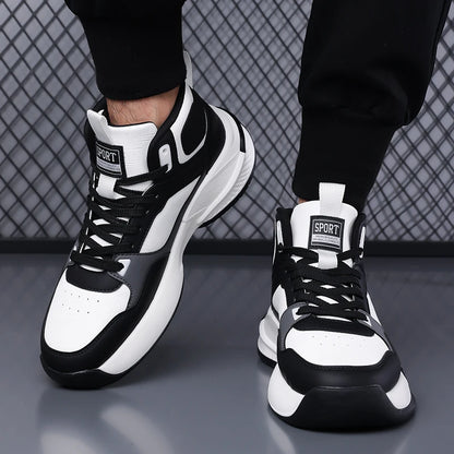 Modern Classic: Men's Lightweight Walking Sneakers with Enhanced Flexibility