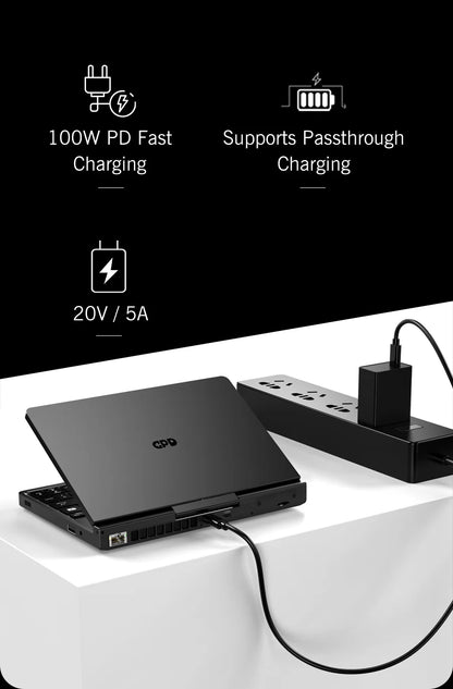 New 2025 version! GPD Pocket 4 8.8-inch AMD Ryzen AI 9 HX 370/8840U 64GB RAM 2TB NVMe Mini Laptop Computer for business