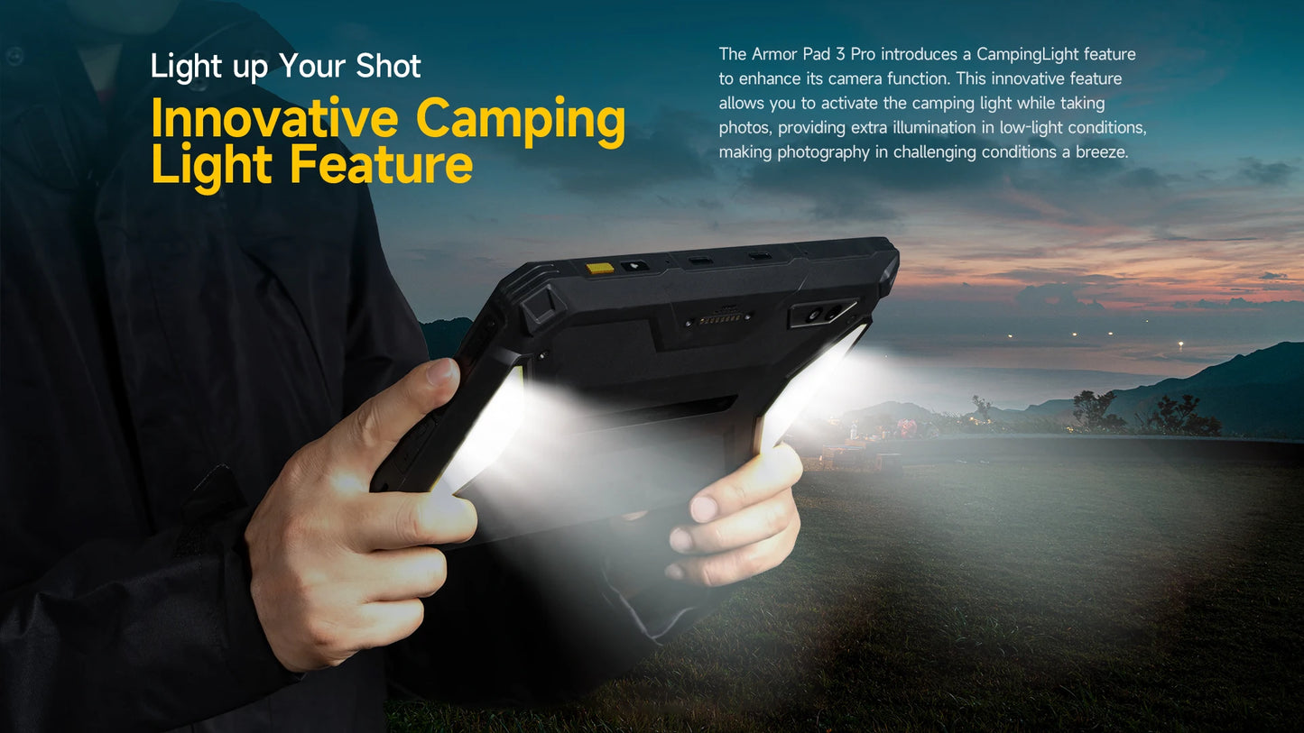 Ulefone Armor Pad 3 Pro Rugged Tablet 33280 mAh MediaTek MT8788 16GB RAM(8+8) 256GB ROM 50MP 10.36"2K Android