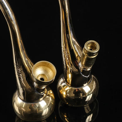 2025 New 1Pcs Held 2-purpose Mini Hookah Brass Portable Tobacco Shisha Water Pipes for Smoking Cigarette Accessories