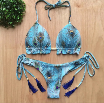 Women's Printed Bikini Beach Holiday Trio