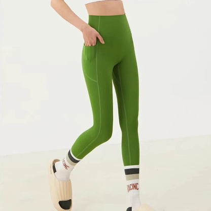 Women's Workout Leggings with Pockets, High Waist Yoga Pants for Running & Cycling, Tummy Control Fitness Tights