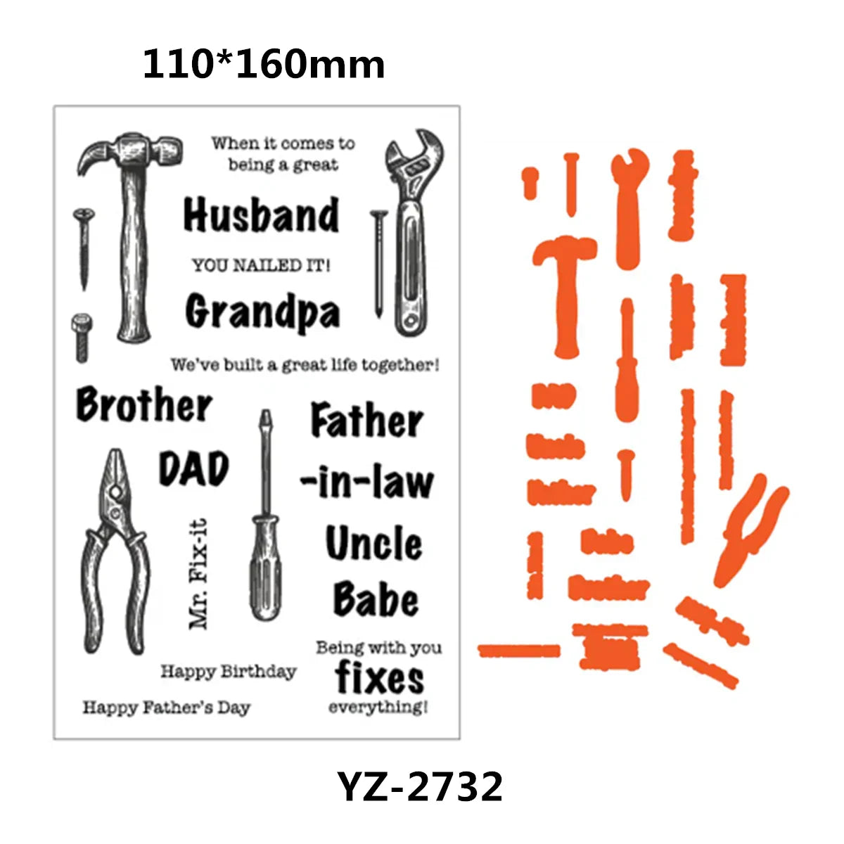 Just Married Celebrae You Father's Day Patriotic Heroes Cutting Dies Clear Stamps Scrapbooking New 2025 Frame Card Craft