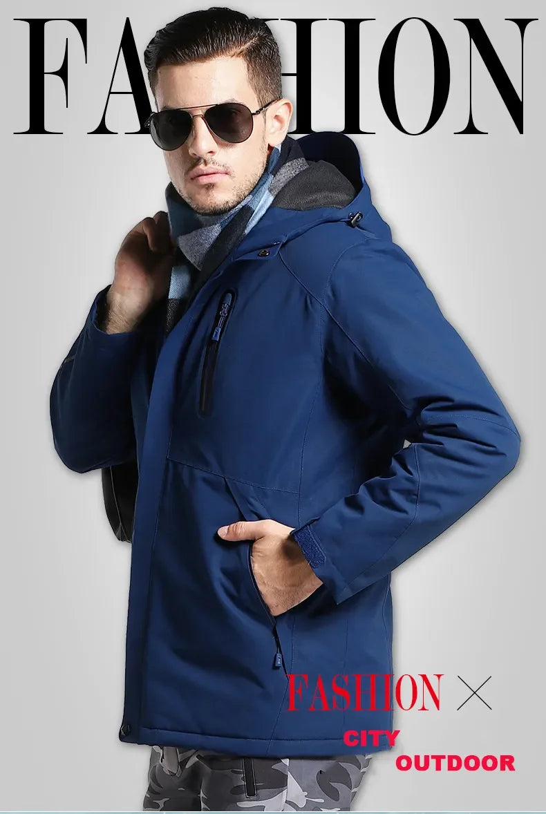 Smart Heated Jacket Waterproof Men 3 Areas Heated Vest For Women Winter Outdoor Sports Coat Warm Heating Coat Motorcycle Jacket