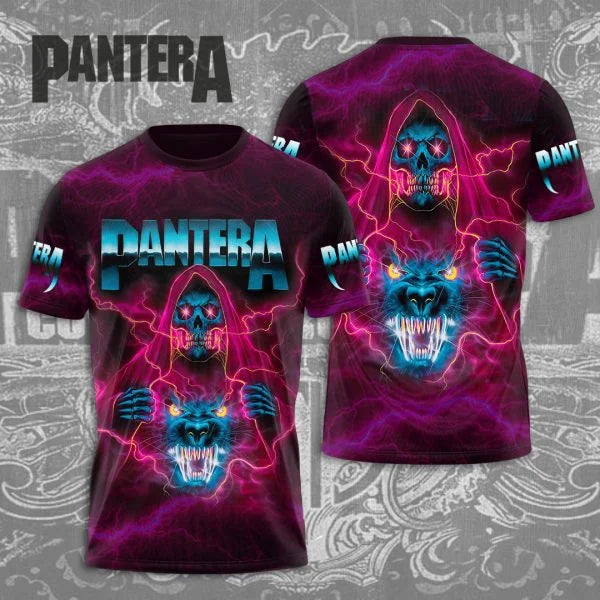 Popular Heavy Metal Rock Band Pantera 3D Print Men Women T-shirt O-neck Short Sleeve Hip Hop Top Casual Streetwear Kids Tees