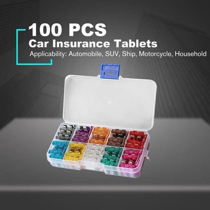50/100pcs Automotive Fuses Fuses Automotive Fuses 2A/3A/5A/7.5A/10A/15A/20A/25A/30A/35A Amp Automotive Repair Tools