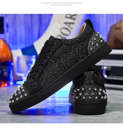 Comfortable Breathable Studded Sneakers for Men Women Casual Sports Shoes Fashion Lightweight Walking Shoes