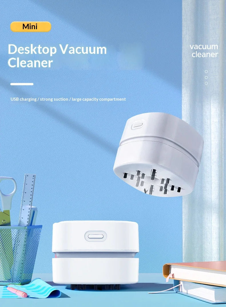 HOMEFISH 2025 Handheld Desktop Vacuum Cleaner High Suction Portable Car Pencil Cleaner for Students New Model